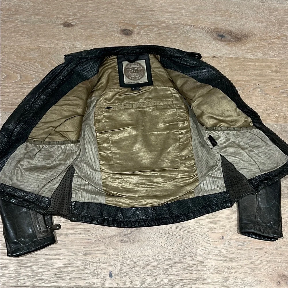 Roland Sands Design Maven distressed Cafe Moto Motorcycle Jacket Womens Small - Picture 4 of 13
